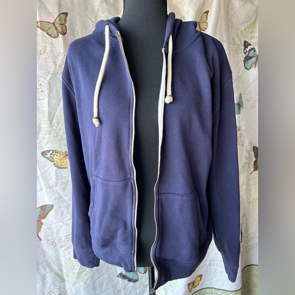 J. Crew Navy Blue Zip-Up Hoodie